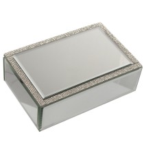 Boîte à bijoux Alexandra House Living Gris Verre Miroir 20 x 6 x 13 cm