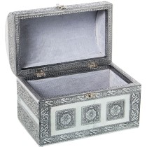 Jewelry box Alexandra House Living Silver Metal 25 x 18 x 15 cm