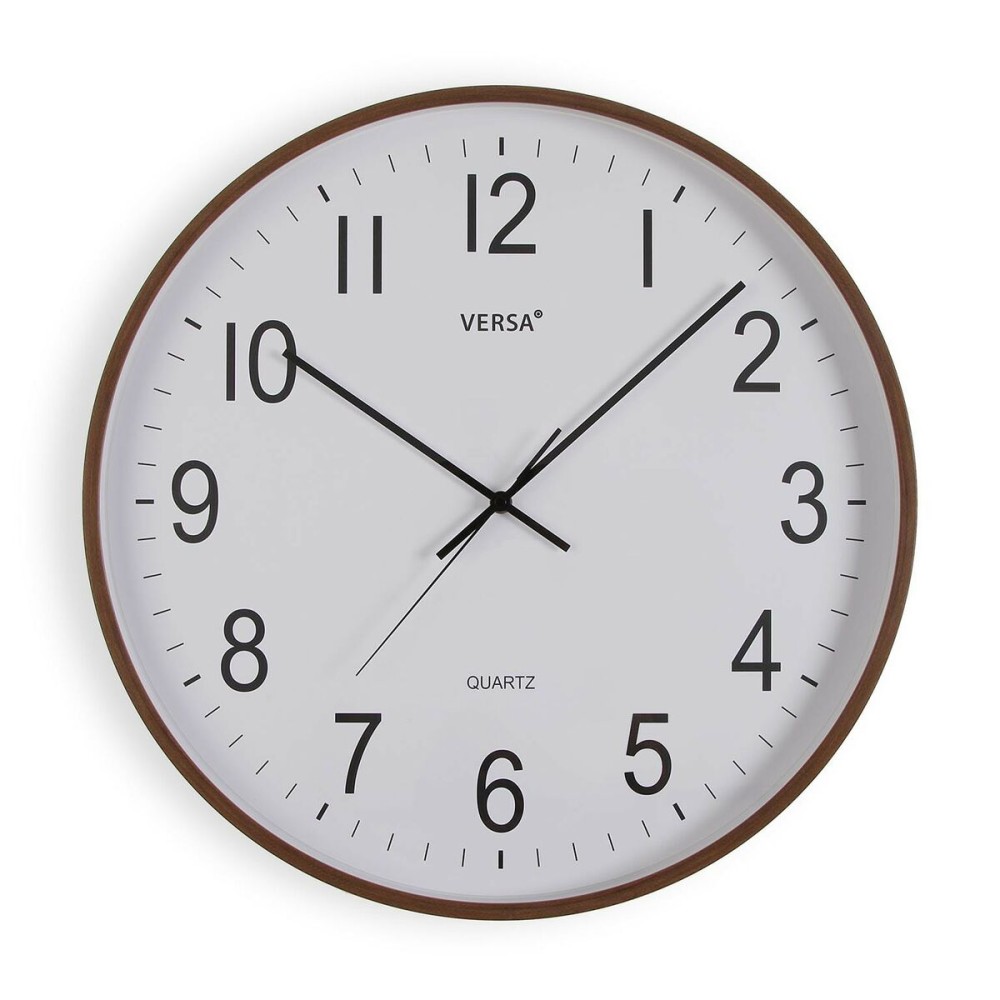 Wall Clock Versa Plastic Quartz MDF Wood 5,2 x 50 x 50 cm