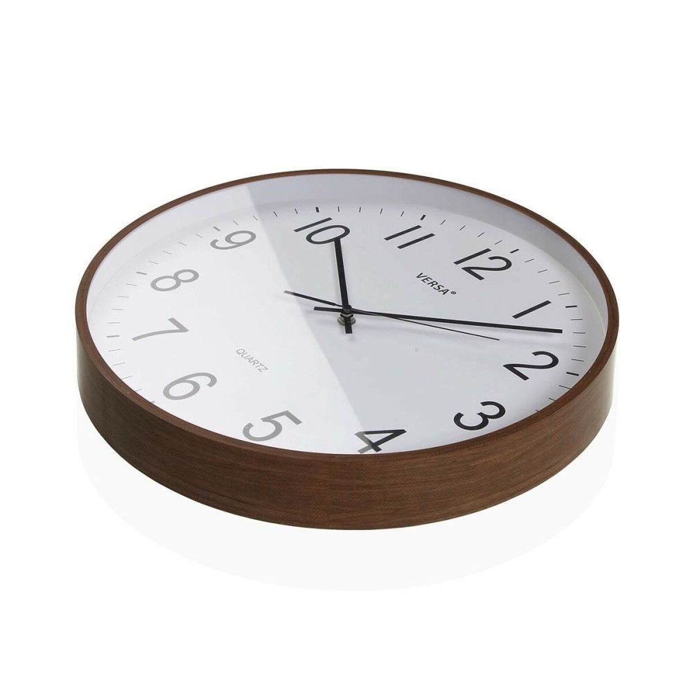 Wall Clock Versa Plastic Quartz MDF Wood 5,5 x 40 x 40 cm