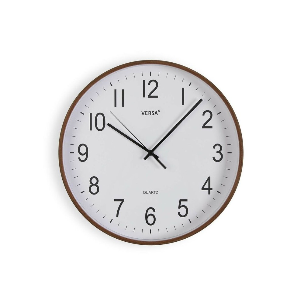 Horloge Murale Versa Plastique Quartz Bois MDF 4 x 30 x 30 cm