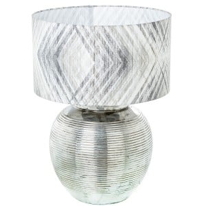 Tischlampe Alexandra House Living Silberfarben aus Keramik 40 W 45 x 63 x 45 cm