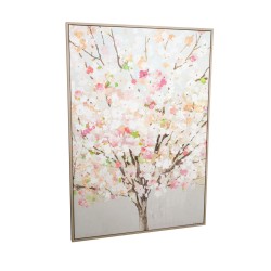 Canvas Romimex polystyrene MDF Wood Tree 70 x 100 x 3 cm