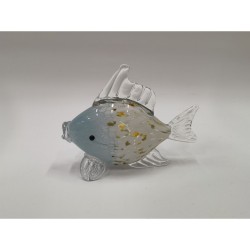 Deko-Figur Romimex Blau Glas Fisch 25 x 10 x 20 cm