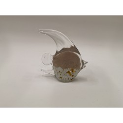 Figurine Décorative Romimex Rose verre Poisson 15 x 10 x 15 cm