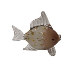 Deko-Figur Romimex Braun Glas Fisch 25 x 10 x 20 cm