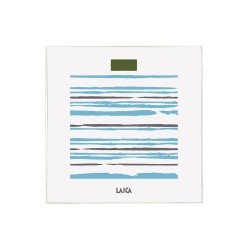 Balance Numérique de Salle de Bain LAICA PS1074 Blanc A rayures Multicouleur Verre trempé 150 kg