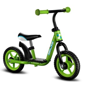 Children's Bike Skids Control Green Steel Footrest