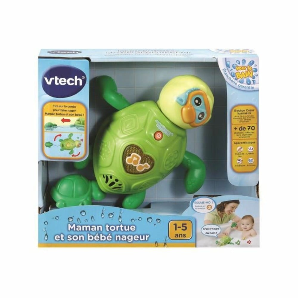 Bath Toy Vtech Baby Mother Turtle and Baby Swimmer underwater