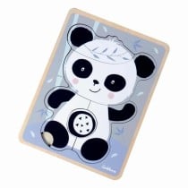 Kinder Puzzle aus Holz Eichhorn Panda 6 Stücke