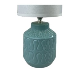 Tischlampe Versa Lizzy Blau aus Keramik 13 x 26,5 x 10 cm