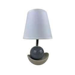 Tischlampe Versa Noela Grau aus Keramik 15 x 25 x 12 cm