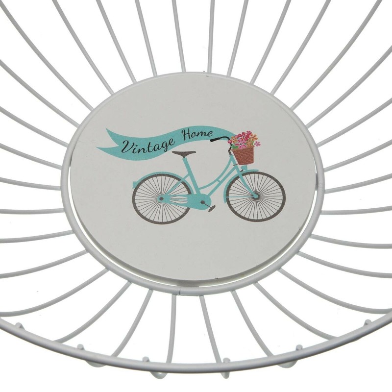 Fruit Bowl Versa Bicycle Metal Steel MDF Wood 28 x 10 x 28 cm