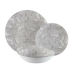 Service de Vaisselle Versa Palmier 18 Pièces Gris Porcelaine