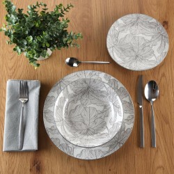 Service de Vaisselle Versa Palmier 18 Pièces Gris Porcelaine