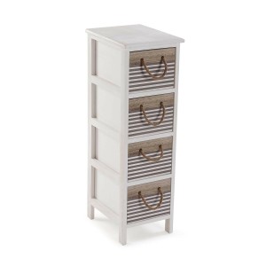 Chest of drawers Versa Tabo Textile Paolownia wood 32 x 81 x 26 cm