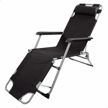 Reclining lounder Aktive Black Polyester 600D Steel (Refurbished B)