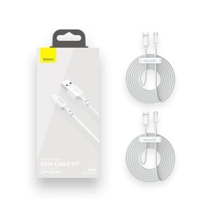 Câble USB A vers USB C Baseus TZCATZJ-02 Blanc 1,5 m (2 Unités)