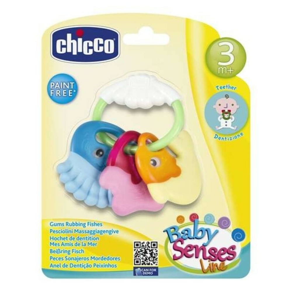 Anneau de dentition pour bébé Rattle Chicco PVC 11,5 x 11 x 2,5 cm (11,5 x 11 x 2,5 cm)