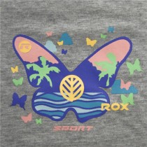 Child's Short Sleeve T-Shirt Rox Butterfly Light grey