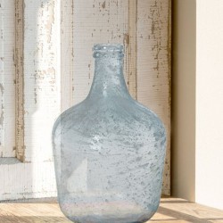 Vase aus recyceltem Glas Alexandra House Living Weiß Kristall 18 x 30 cm 4 L