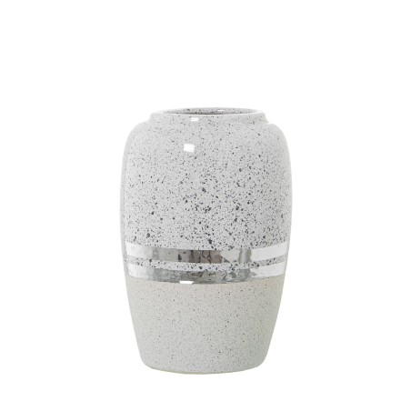 Vase Alexandra House Living Blanc Argenté Céramique 13 x 20 cm