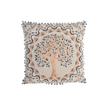 Coussin DKD Home Decor Jaune Bleu Marron Clair Arbre 60 x 20 x 60 cm