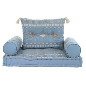 Chaise de jardin DKD Home Decor Bleu 90 x 50 x 55 cm