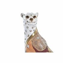 Deko-Figur DKD Home Decor Weiß Orange Leopard Kolonial 15 x 8 x 25 cm (12 Stück)