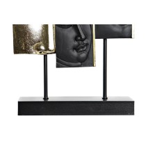 Deko-Figur DKD Home Decor Schwarz Gold Buddha Orientalisch 22,5 x 8 x 30,7 cm (2 Stück)