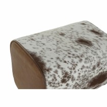 Stool DKD Home Decor White Brown Black Leather Wood 50 x 35 x 75 cm