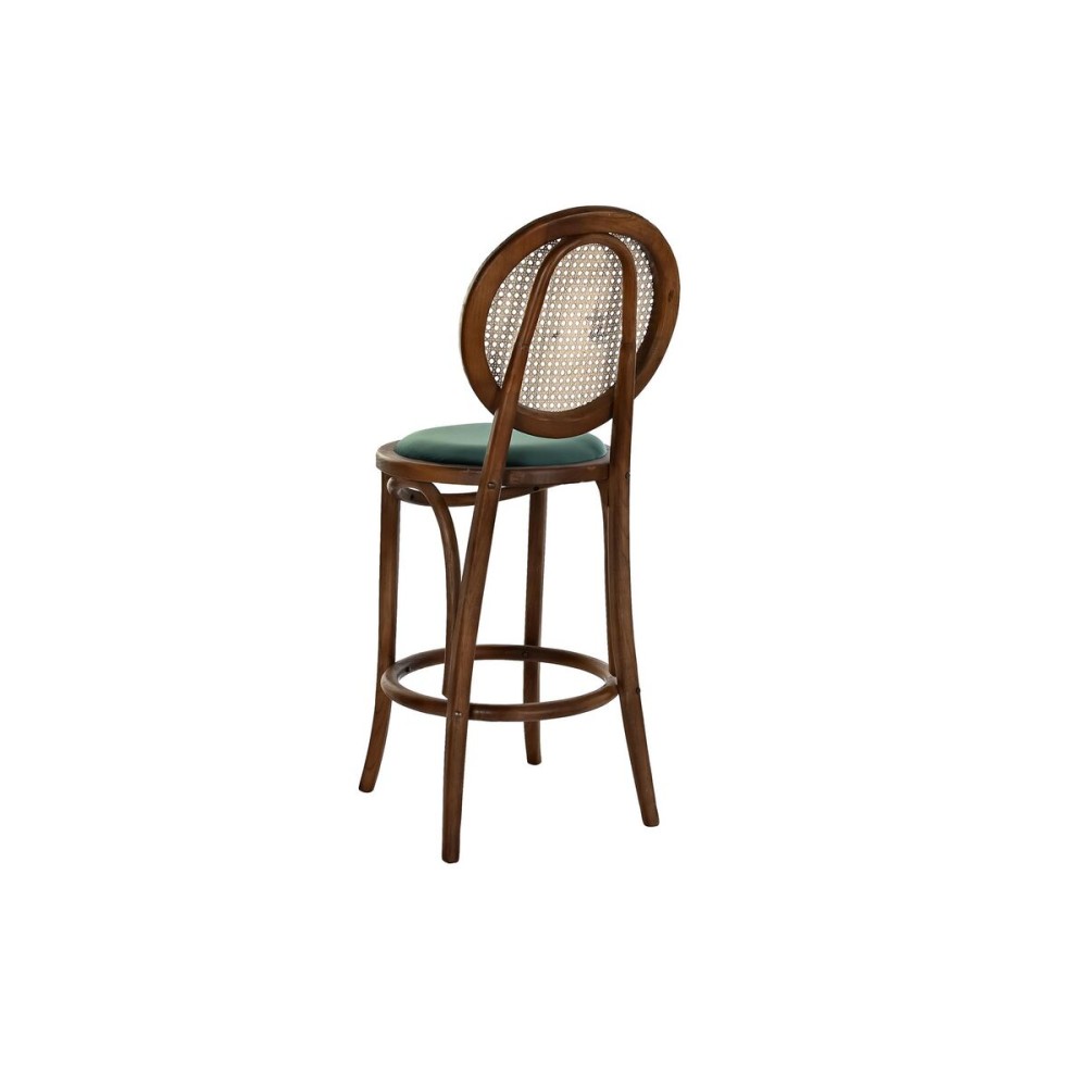 Tabouret DKD Home Decor Vert Brun foncé Rotin Bois 43 x 43 x 108 cm