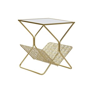 Zeitschriftenkorb DKD Home Decor Gold Metall Spiegel 45 x 45 x 55 cm