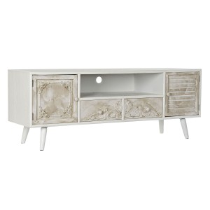 TV furniture DKD Home Decor White Beige 136 x 40,5 x 52 cm