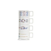 Tasse DKD Home Decor Bleu Multicouleur Métal Dolomite 260 ml