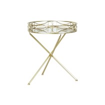 Konsole DKD Home Decor Gold Metall Spiegel 48,5 x 48,5 x 58,5 cm (2 Stück)