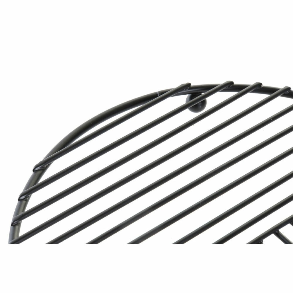 Dessous de plat DKD Home Decor Grille Noir Métal 20 x 20 x 1,5 cm