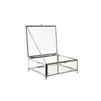 Boîte à bijoux DKD Home Decor Transparent Argenté Métal Verre 25 x 21 x 10 cm