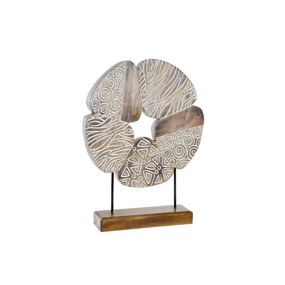 Figurine Décorative DKD Home Decor Blanc Marron Abstrait 40 x 10 x 51 cm