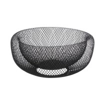 Fruit Bowl 5five Simply Smart Noir Kitchen Black Metal 27 cm Ø 27 cm