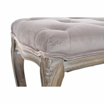 Hocker DKD Home Decor Rosa natürlich Hellrosa Polyester Holz Kautschukholz 112 x 38 x 48 cm