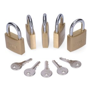 Key padlock EDM 85245 Brass 40 x 23 mm (5 Units)