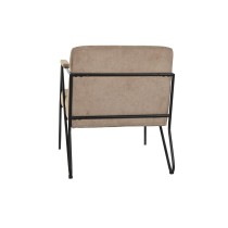 Armchair DKD Home Decor Metal Brown Polyester (64 x 69,5 x 76 cm)