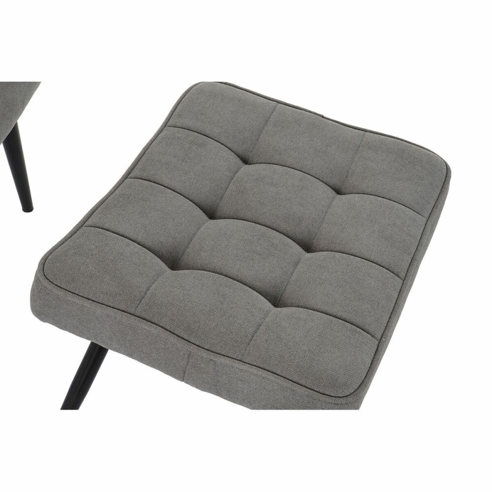 Siège DKD Home Decor Noir Gris Métal 69 x 77 x 91 cm