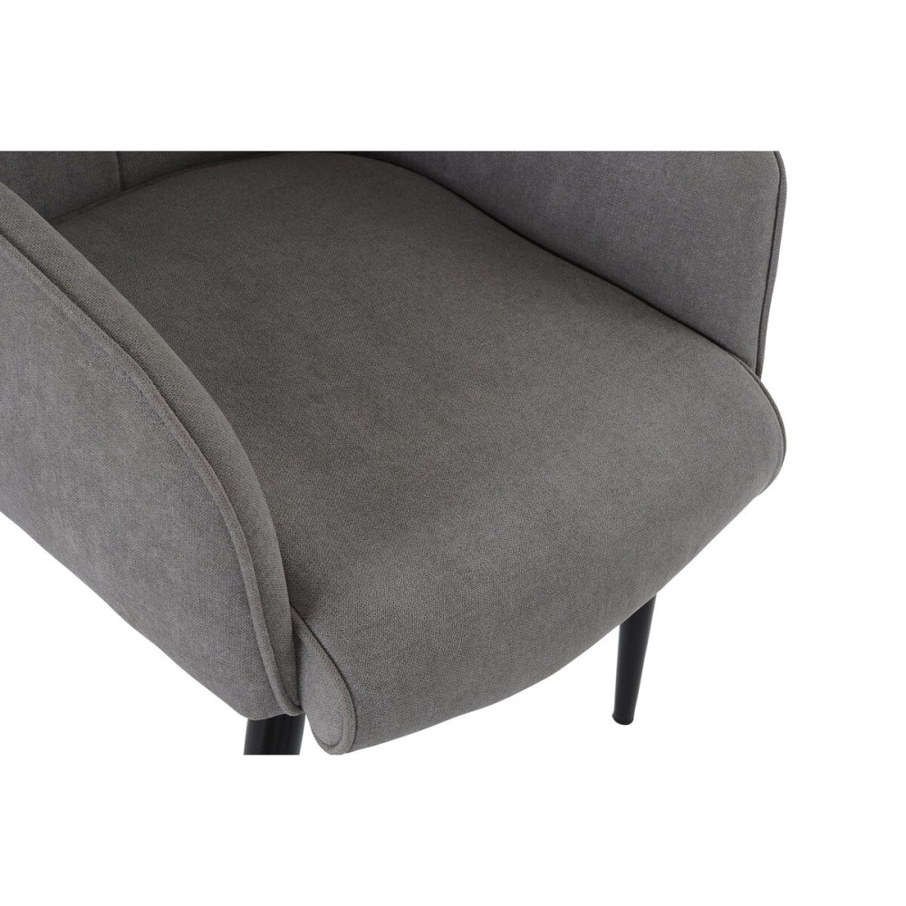 Siège DKD Home Decor Noir Gris Métal 69 x 77 x 91 cm