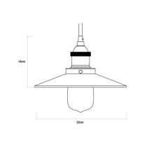 Ceiling Light EDM 32106 Black 60 W Vintage