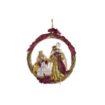 Christmas nativity set DKD Home Decor Golden Crown 30 x 5 x 30 cm 50 x 5 x 50 cm