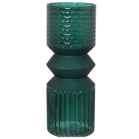 Vase Alexandra House Living Green Crystal 12 x 30 cm