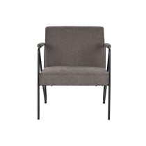 Fauteuil DKD Home Decor Gris Métal Polyester (64 x 69,5 x 76 cm)