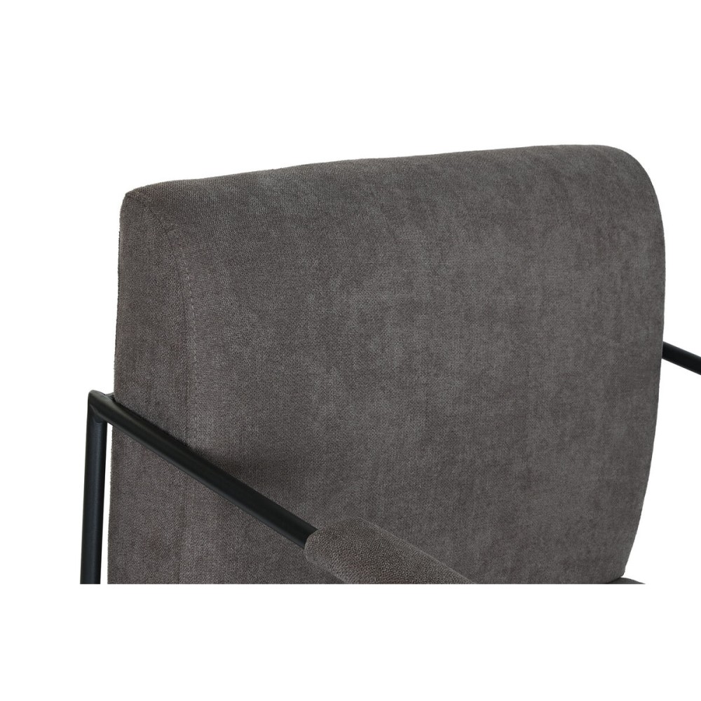 Fauteuil DKD Home Decor Gris Métal Polyester (64 x 69,5 x 76 cm)